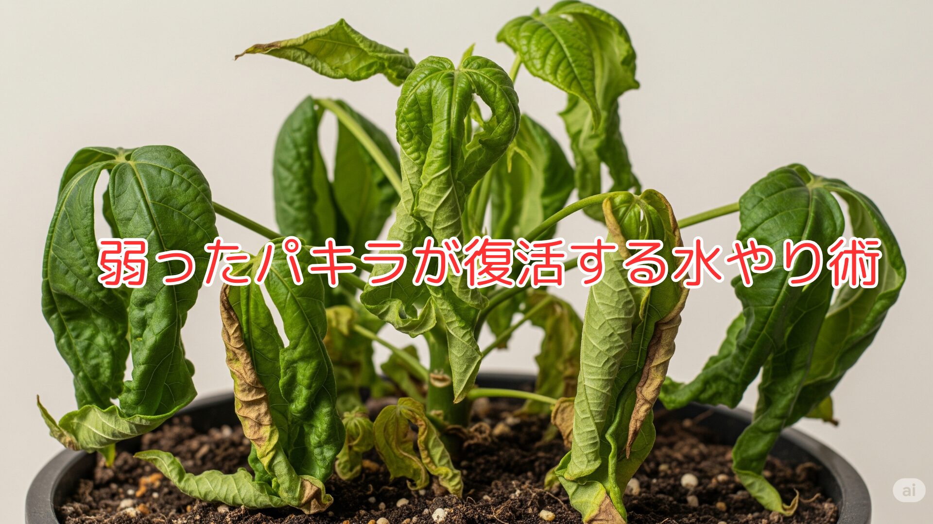 弱ったパキラが復活する水やり術