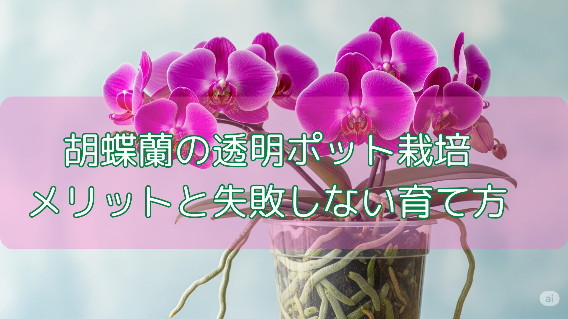 胡蝶蘭の透明ポット栽培｜メリットと失敗しない育て方