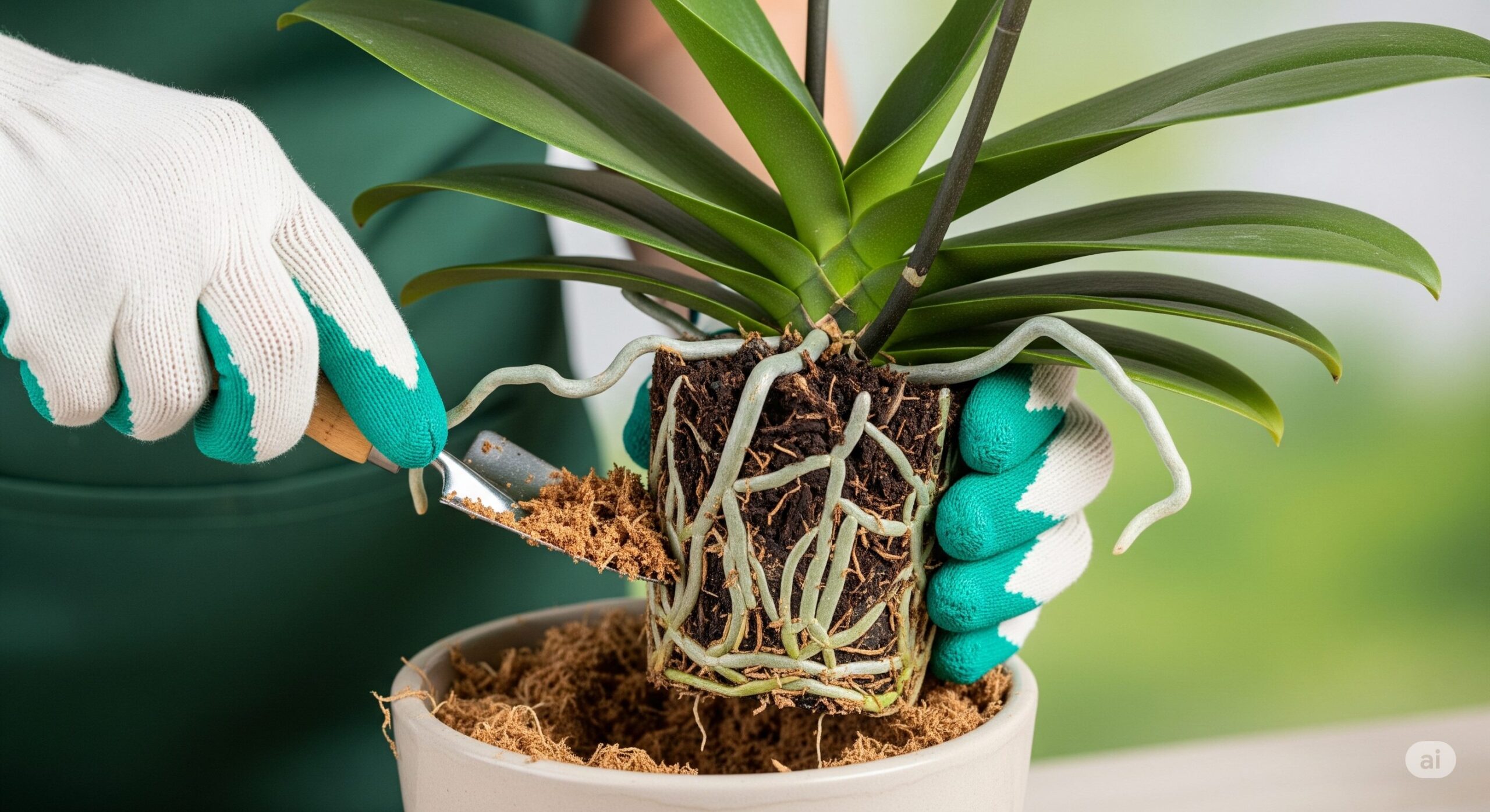 健康な葉から根を出すための植え替え