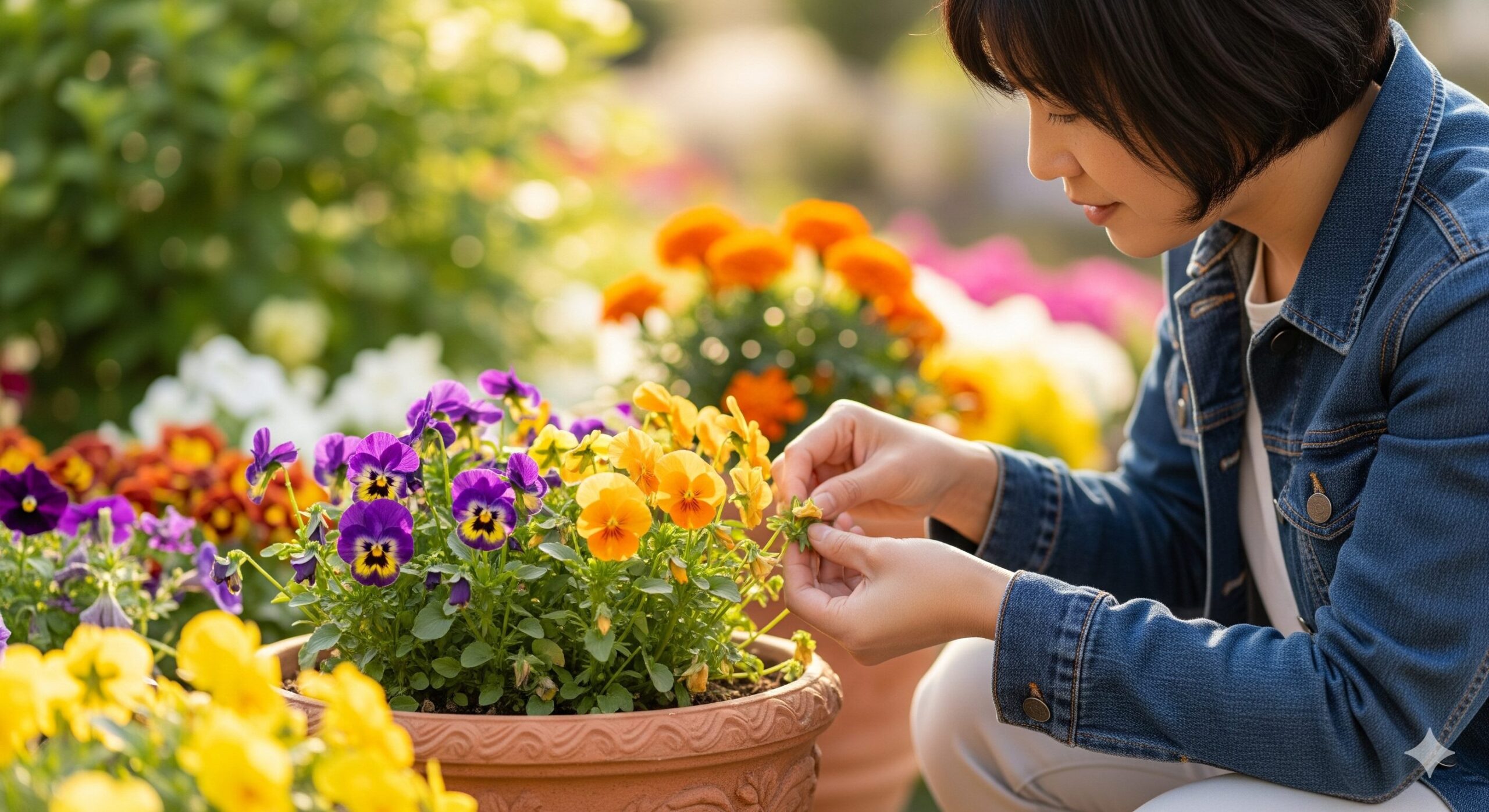 こまめな花がら摘みのやり方