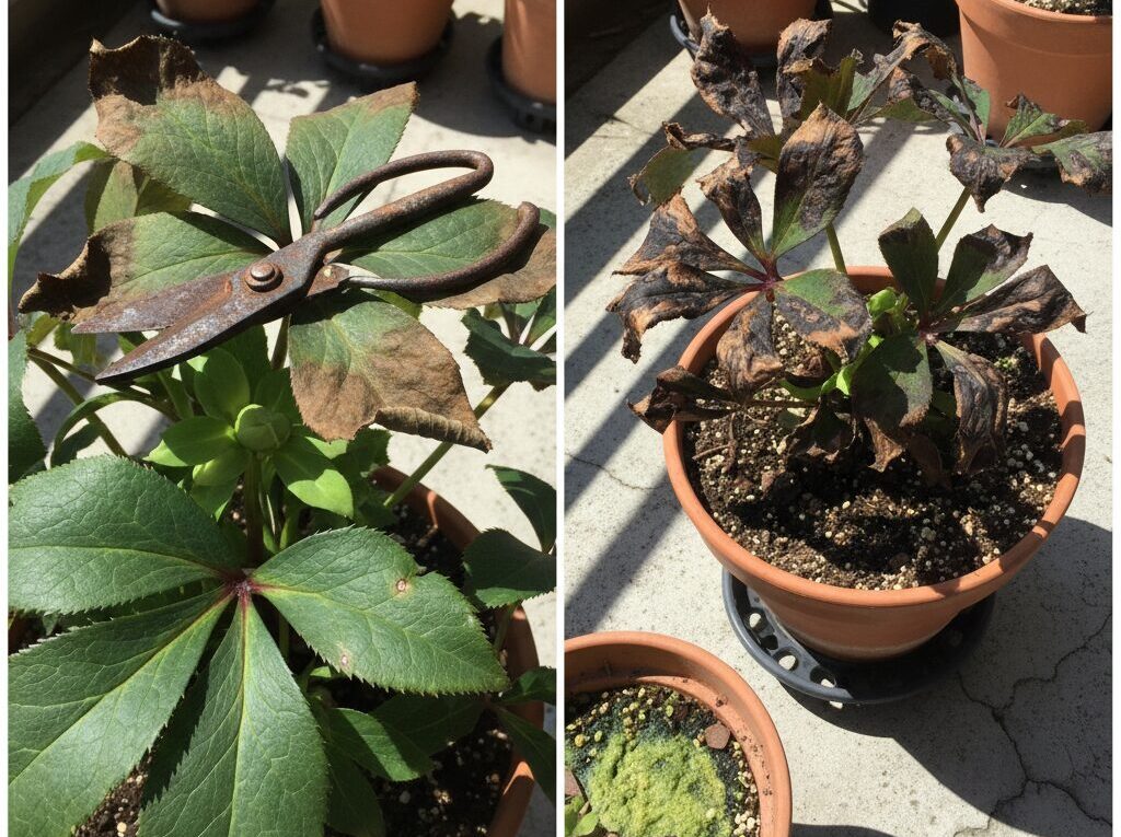 クリスマスローズの葉が茶色になる原因【環境・生理編】