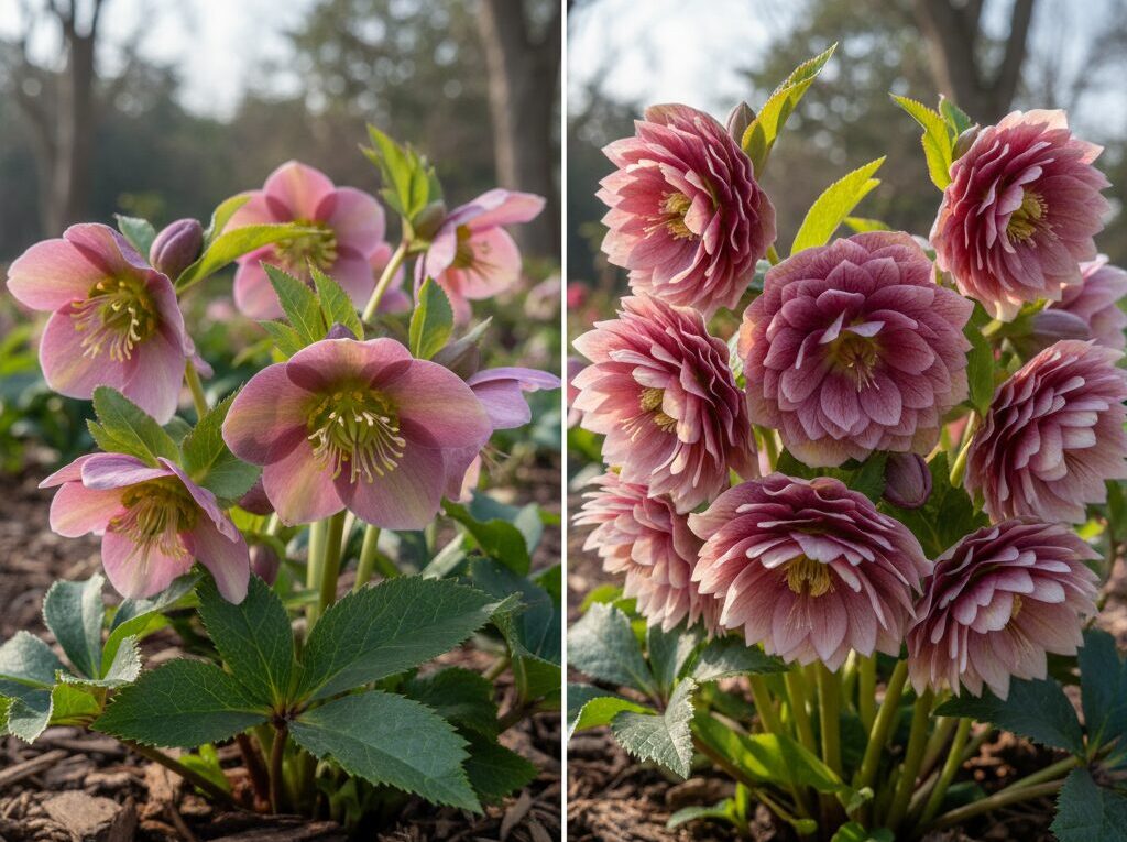 一重咲きが八重咲きに変化する「花が変わる」現象
