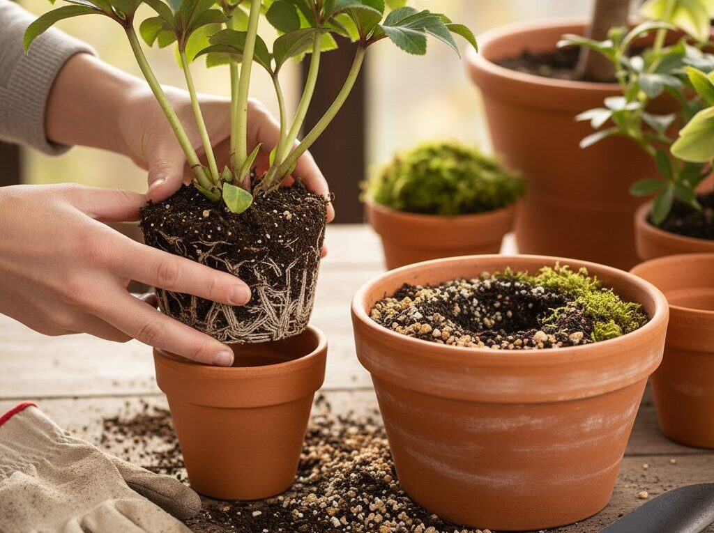 植え替え時期と水はけの良い用土の選び方
