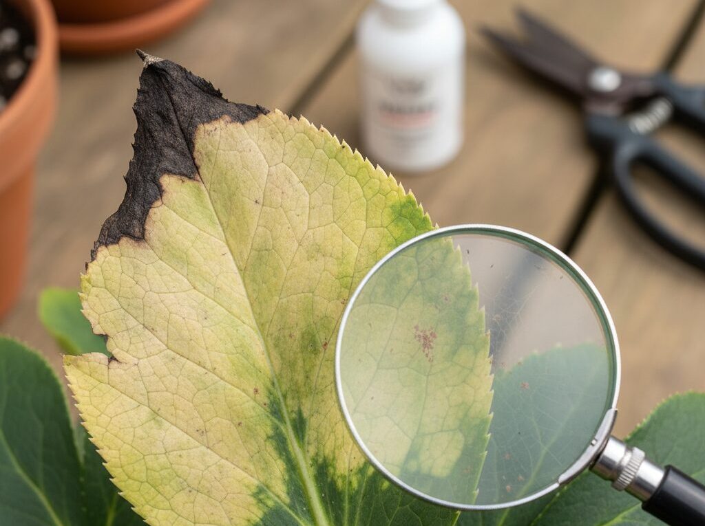 葉先が黒くなる症状とハダニによる被害