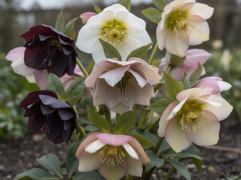 濃色が退色して色が薄い、または白からピンクへ変化