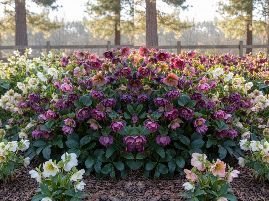 去年と違う色や花が変わるのは株の充実が原因