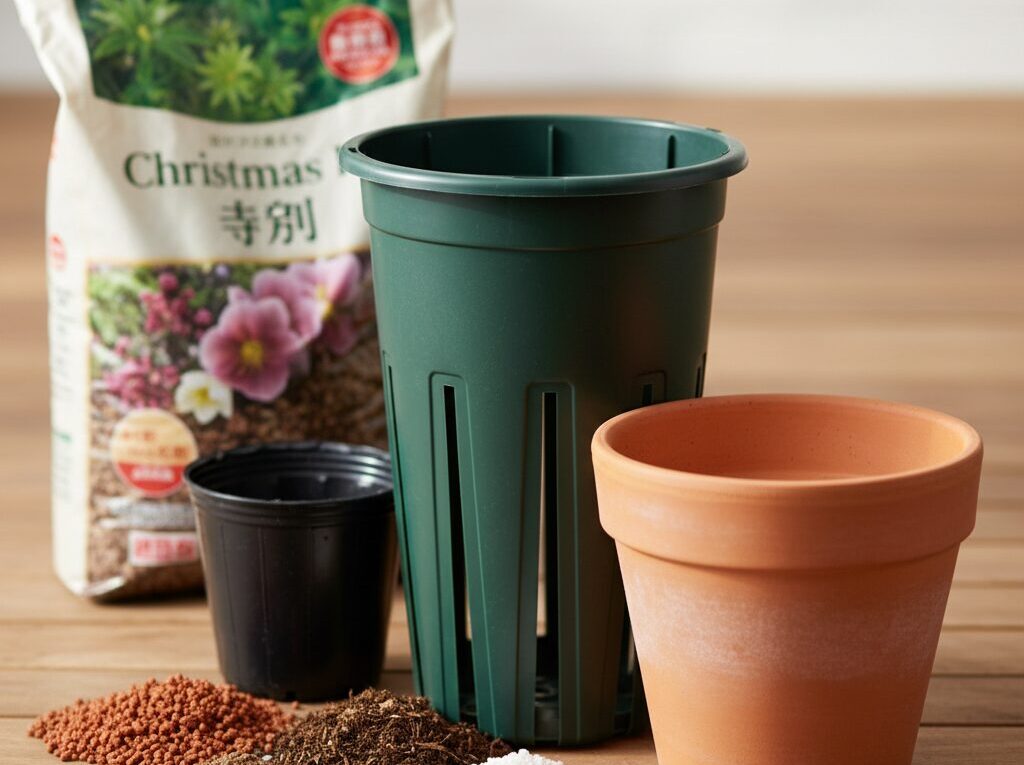 鉢と用土の選び方(深鉢・排水性重視)