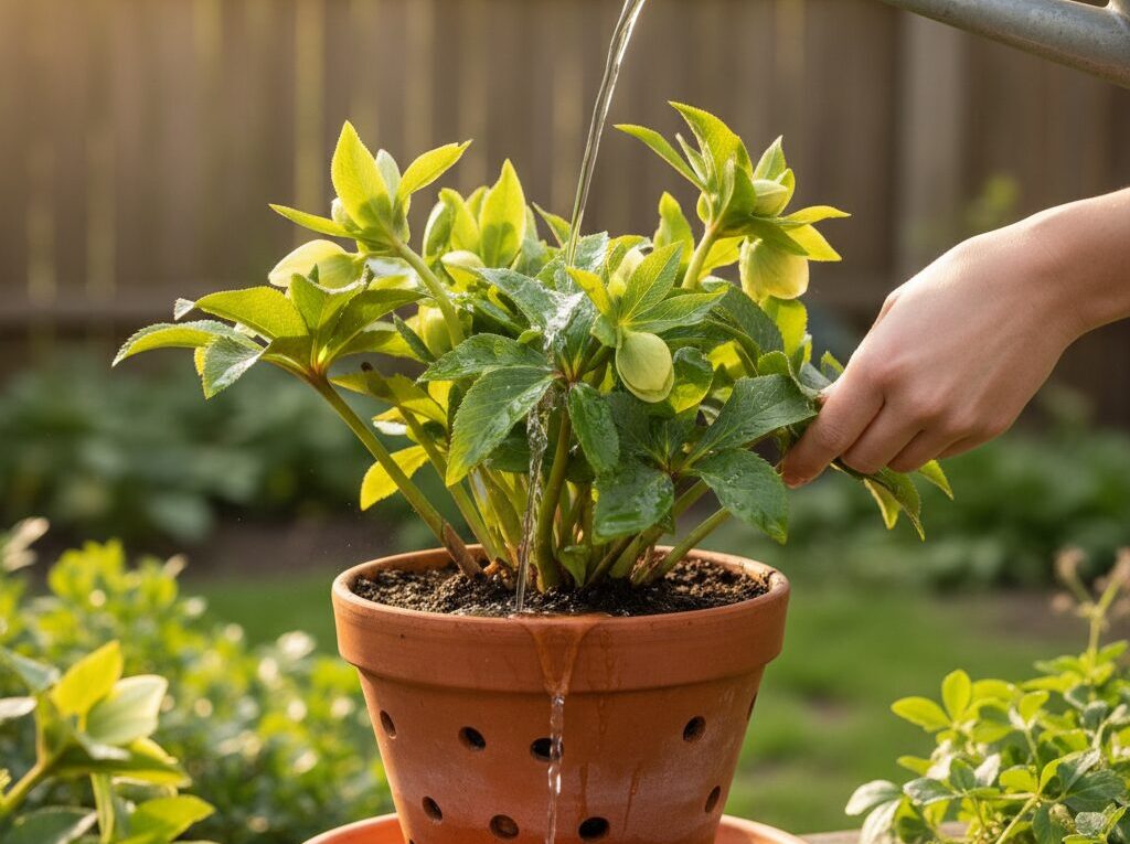 新芽の時期の正しい水やり