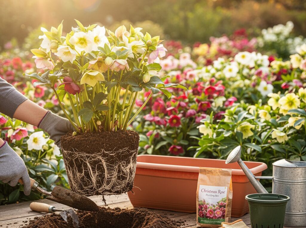 クリスマスローズの地植えから鉢植えへの実践手順